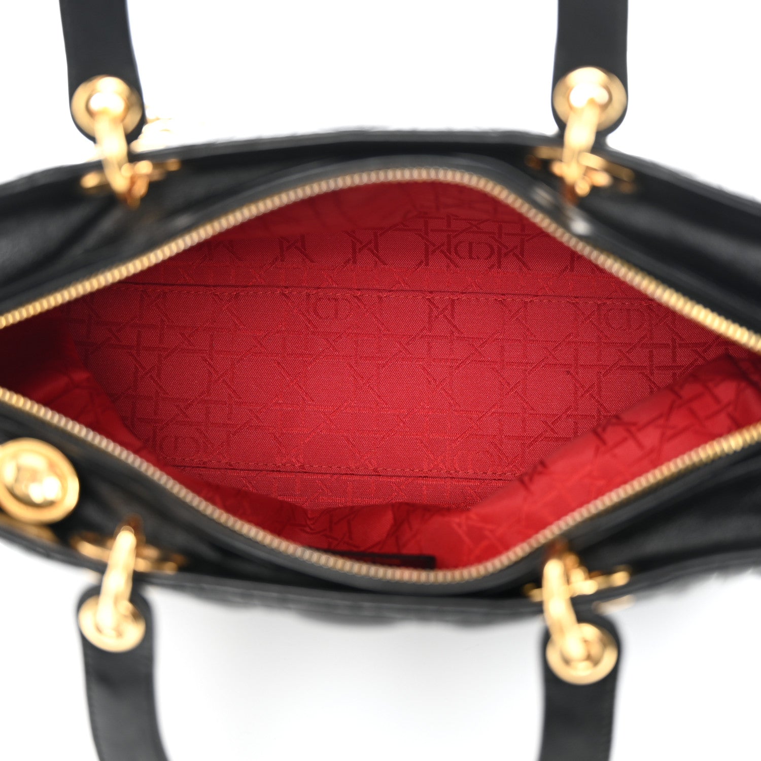 Christian Dior Lambskin Cannage Large Lady Dior Black 5 of 13
