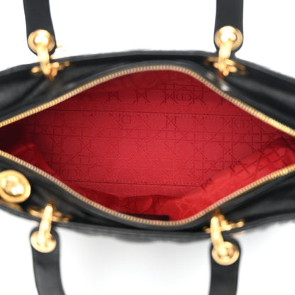 Christian Dior Lambskin Cannage Large Lady Dior Black 5 of 13
