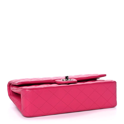Chanel Lambskin Quilted Medium Double Flap Dark Pink 4 of 13