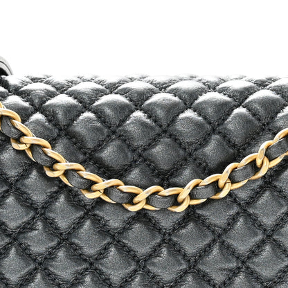 Chanel Metallic Calfskin Micro Quilted Small Flap Blue 9 of 11