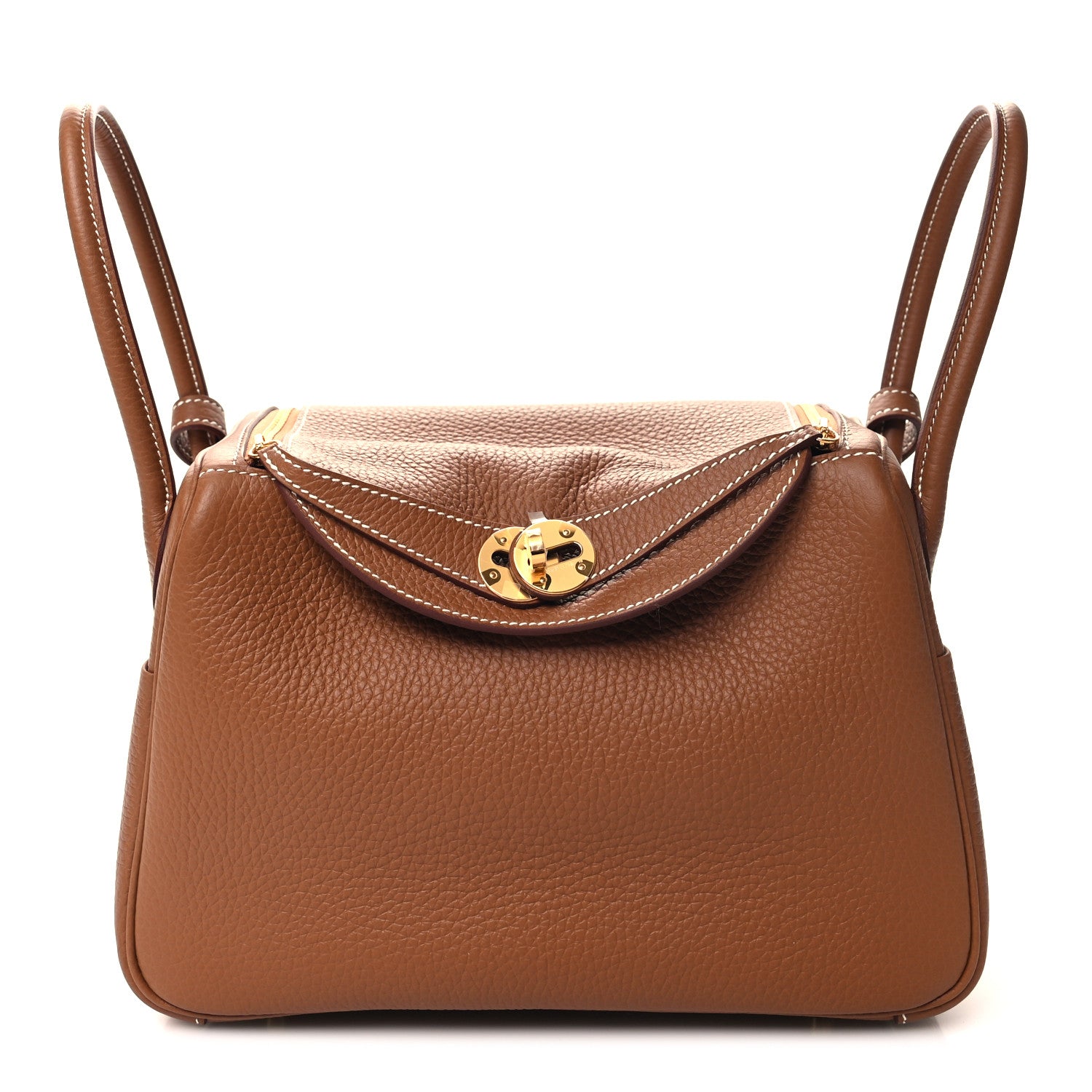 Hermes Taurillon Clemence Lindy 26 Gold 1 of 11