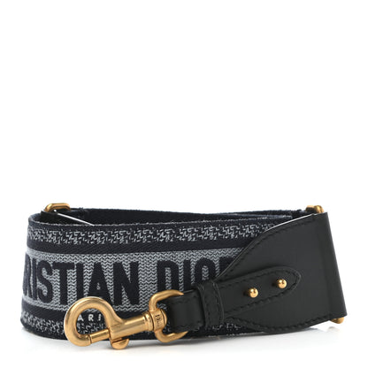 Christian Dior Canvas Embroidered Adjustable Shoulder Strap Blue 1 of 7