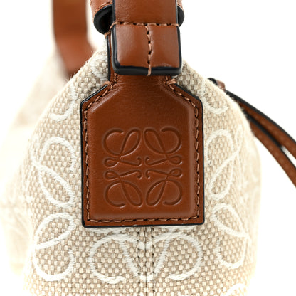 Loewe Jacquard Anagram Calfskin Small Cubi Bag Ecru Tan 15 of 17