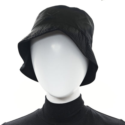 Prada Re-Nylon Rubber Logo Bucket Hat S Black 2 of 8
