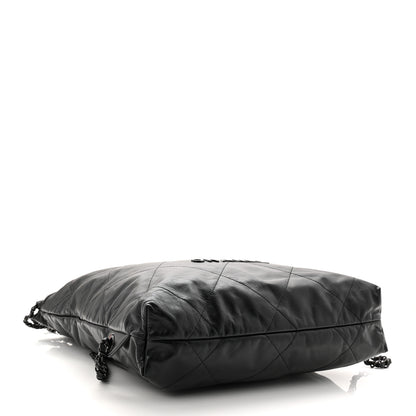 Chanel Shiny Calfskin Quilted Chanel 22 Backpack So Black 9 of 21