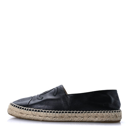Chanel Lambskin CC Espadrilles 41 Black 1 of 10
