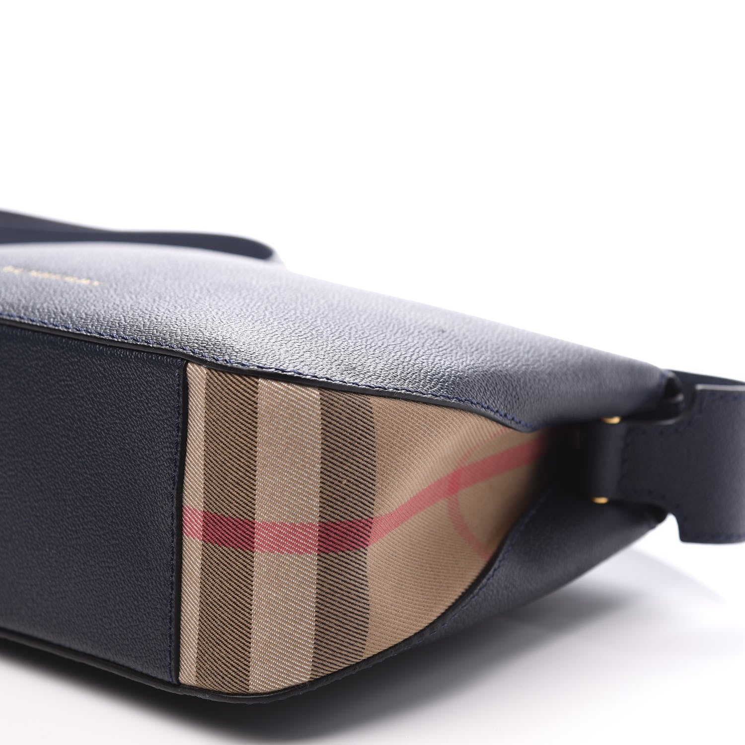 Burberry Soft Grain Calfskin House Check Small Helmsley Crossbody Blue Carbon 9 of 11