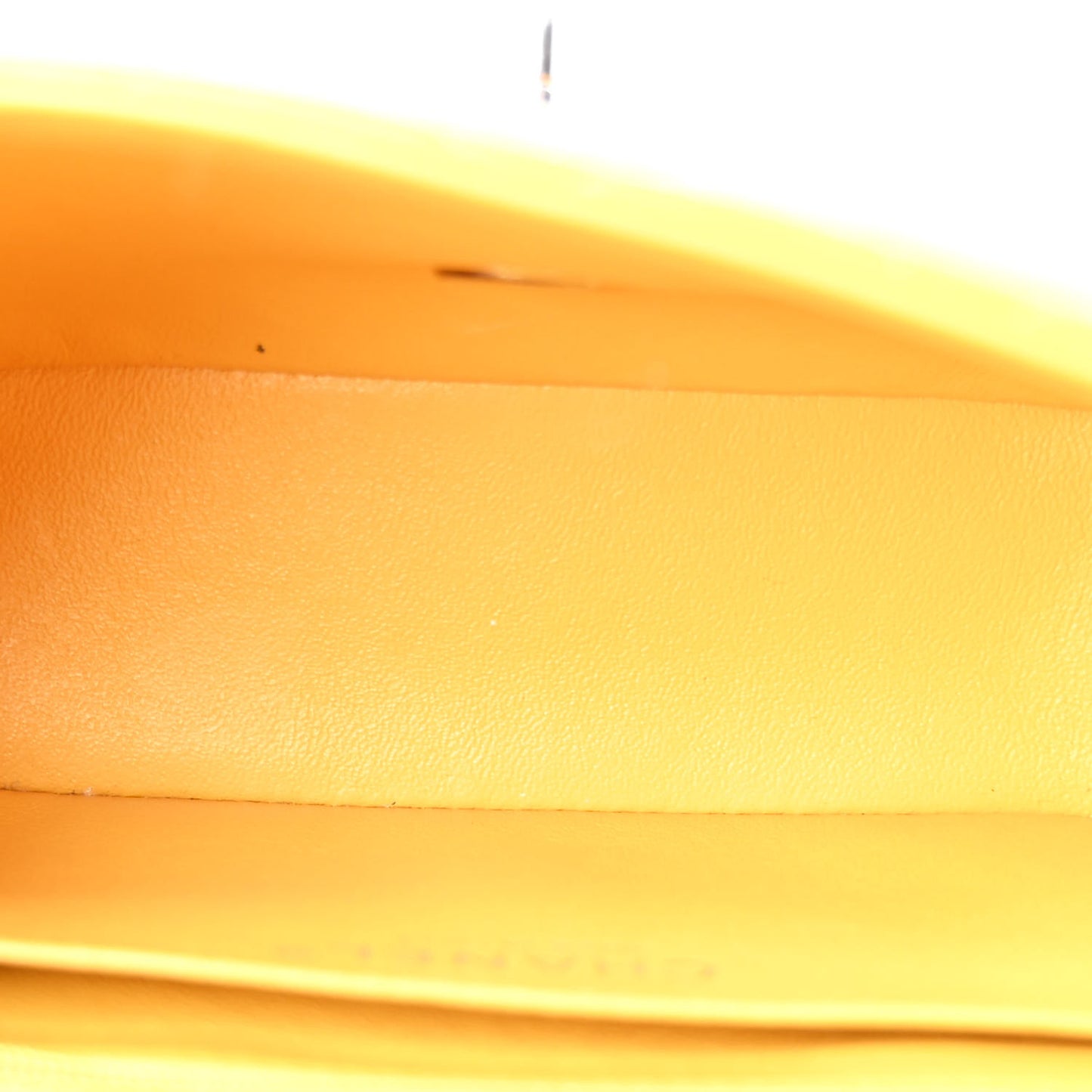 Lambskin Quilted Mini Square Flap Yellow