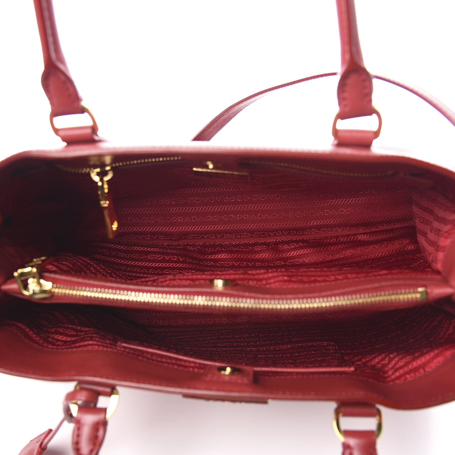 Prada Saffiano Lux Medium Tote Fuoco 6 of 11