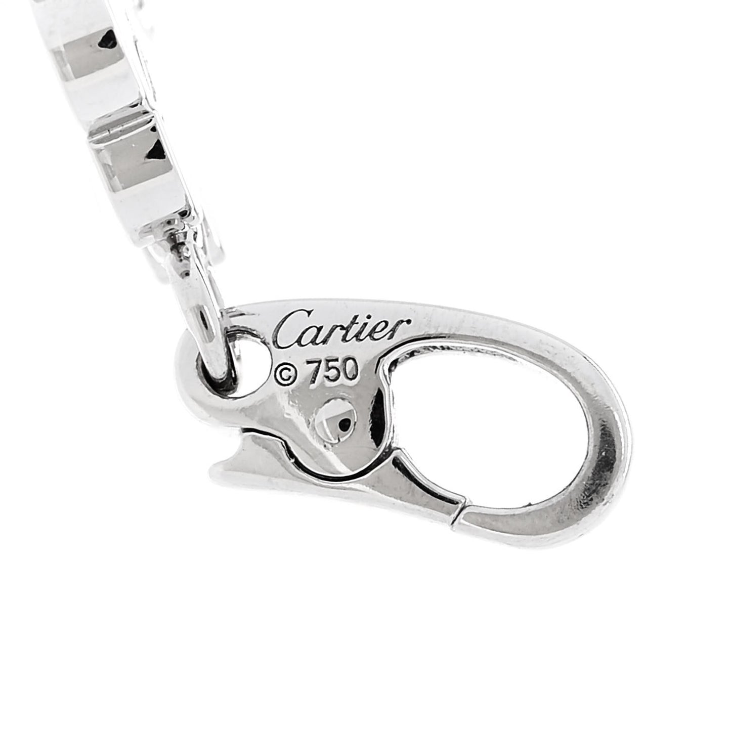 18K White Gold Diamond Four Leaf Clover Charm