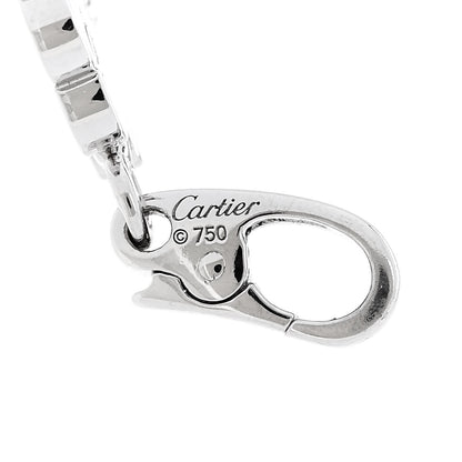 Cartier 18K White Gold Diamond Four Leaf Clover Charm 5 of 6