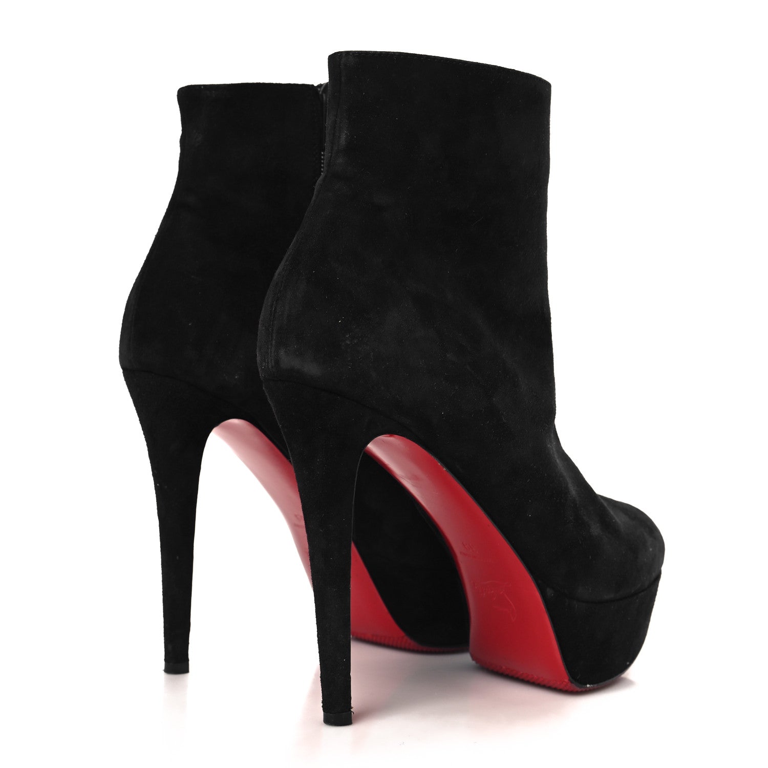Christian Louboutin Veau Velours Bianca 130 Ankle Booties 39 Black 5 of 8