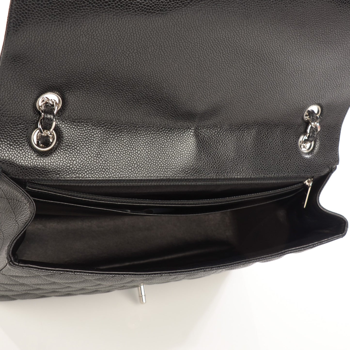 Caviar Quilted Maxi Single Flap Black
