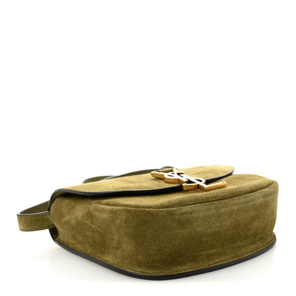 Saint Laurent Suede Calfskin Monogram Small Kaia Satchel Olive Green 4 of 9