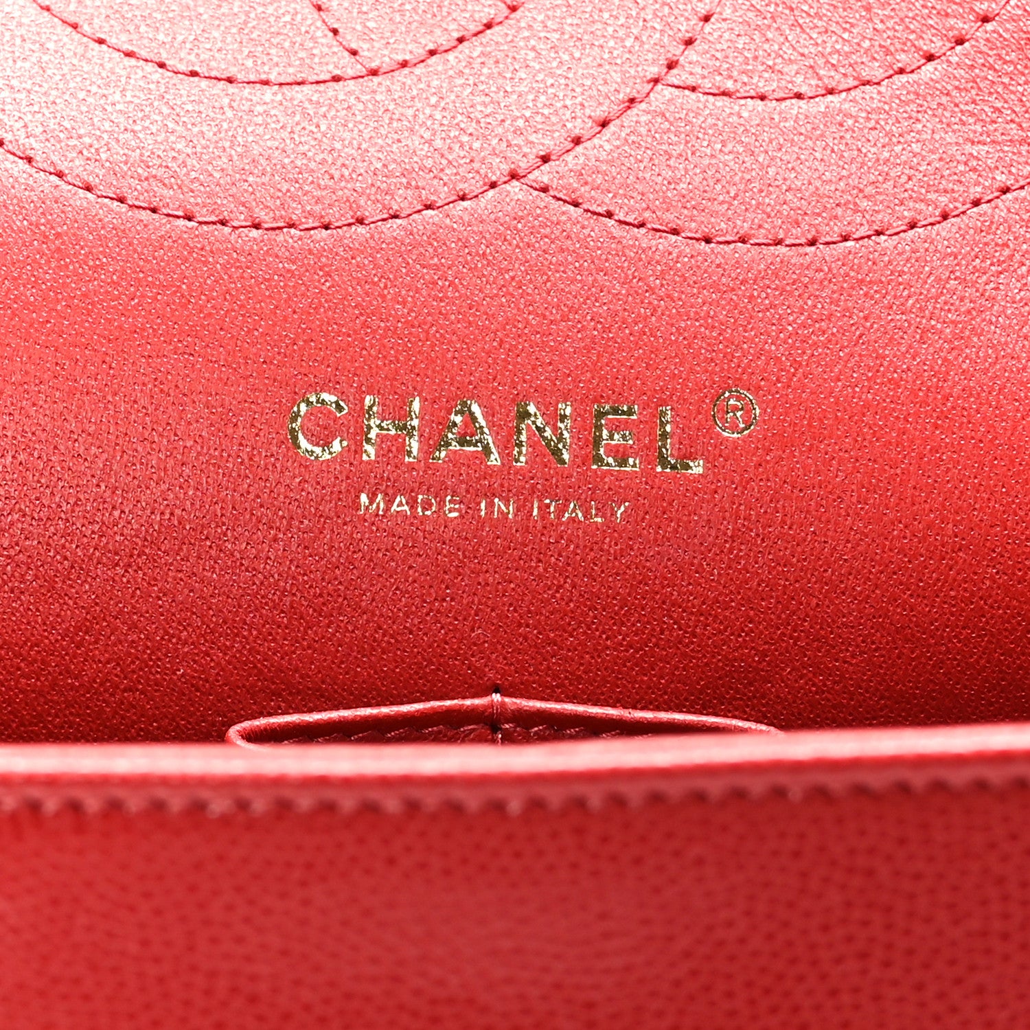 Chanel Caviar Quilted Jumbo Double Flap Red 6 of 10