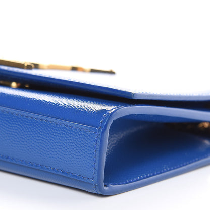 Saint Laurent Grain De Poudre Small Classic Monogram Kate Satchel Royal Blue 8 of 12