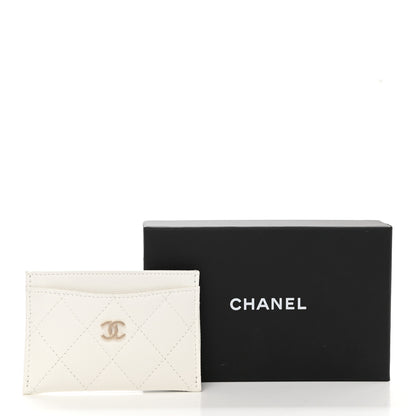 Chanel Caviar Quilted Card Holder White 8 of 8