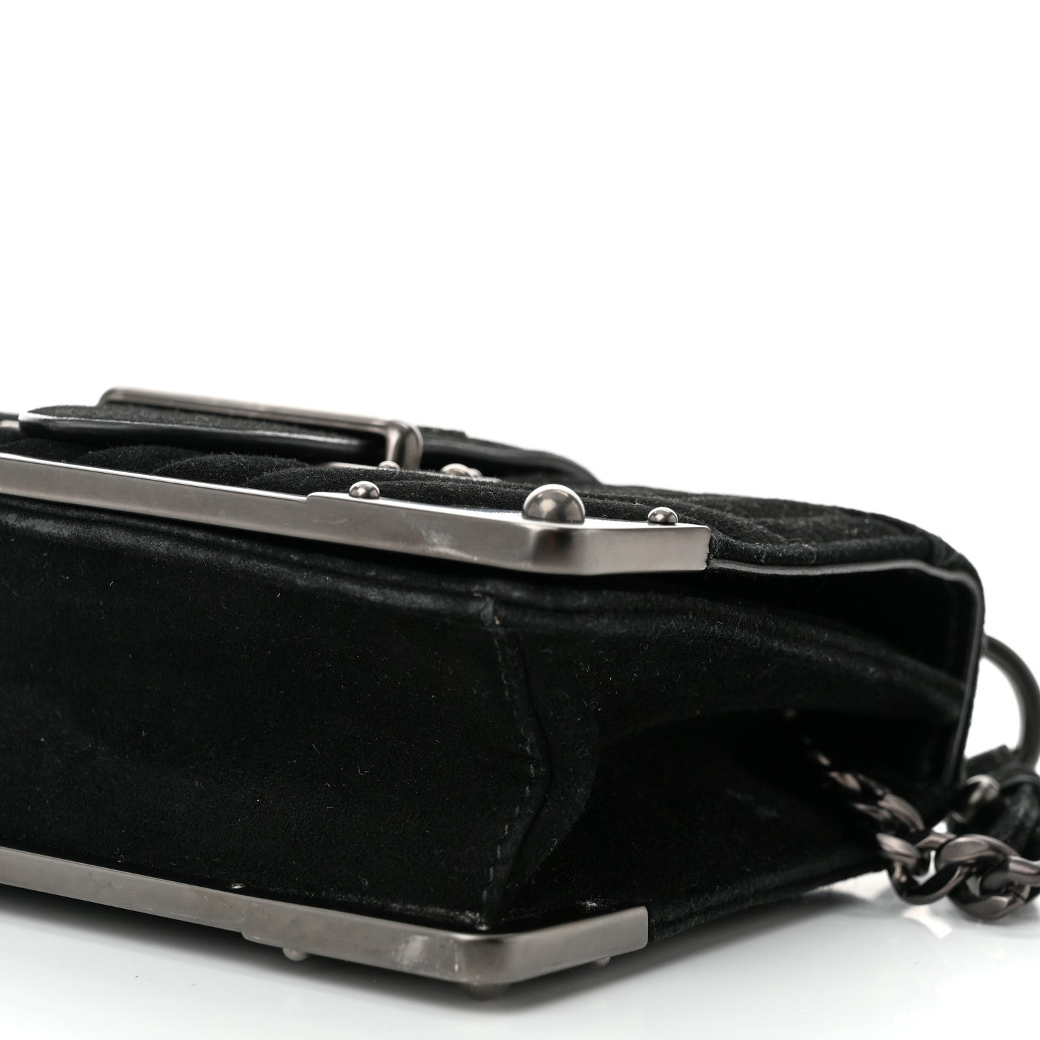 Prada Velvet Impuntu Cahier Bag Black 9 of 9