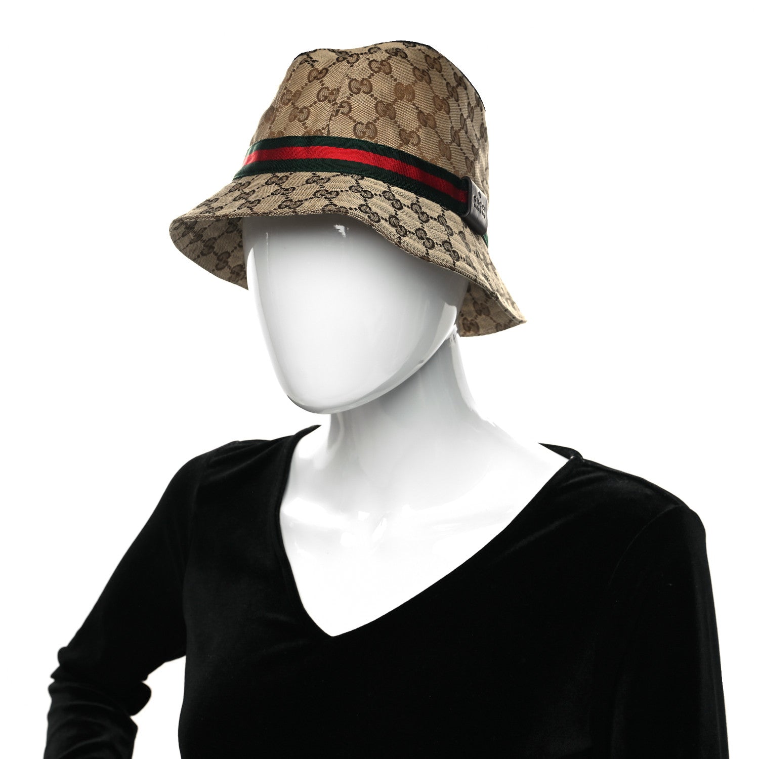 Gucci Monogram Web Bucket Hat XS Brown 2 of 8