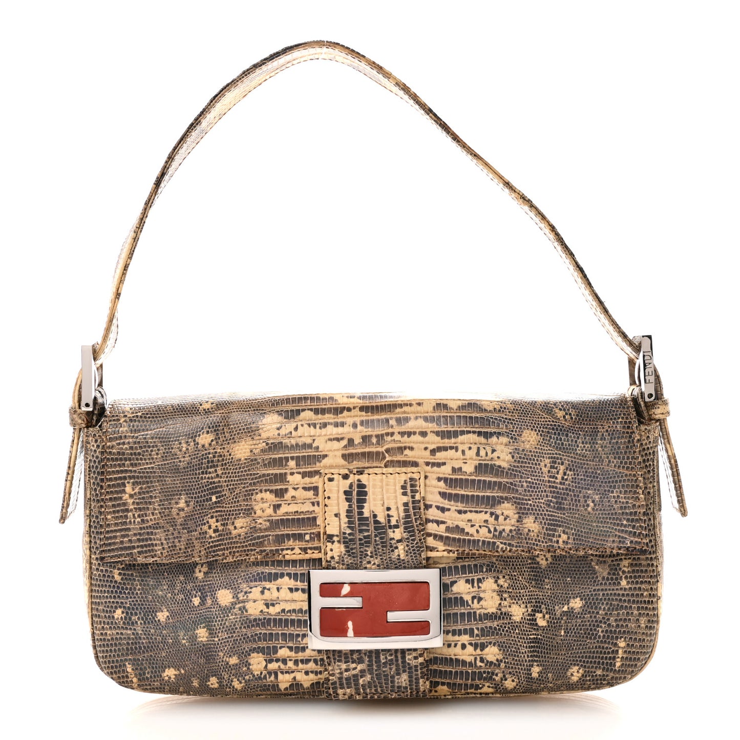 Iridescent Lizard Baguette Natural Multicolor