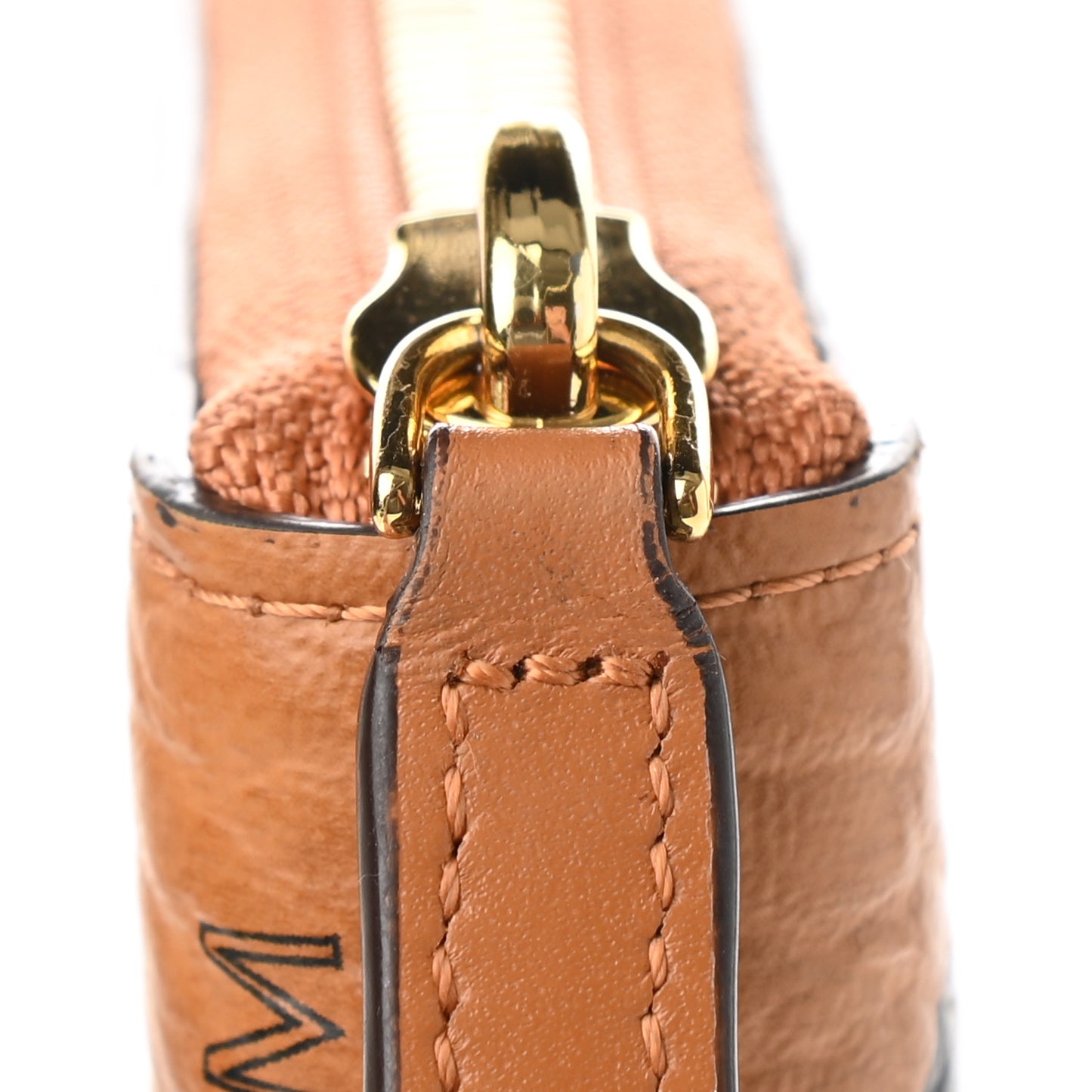 Visetos Large Zip Around Wallet Cognac