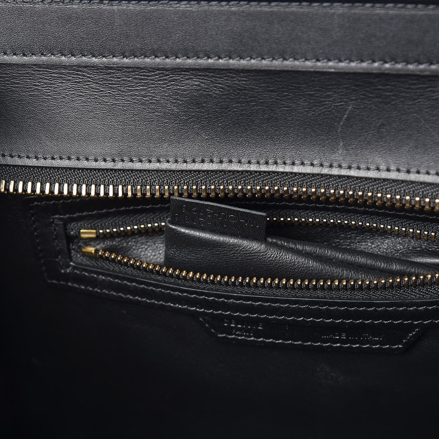 Baby Grained Calfskin Nubuck Micro Tri-Color Luggage Corn