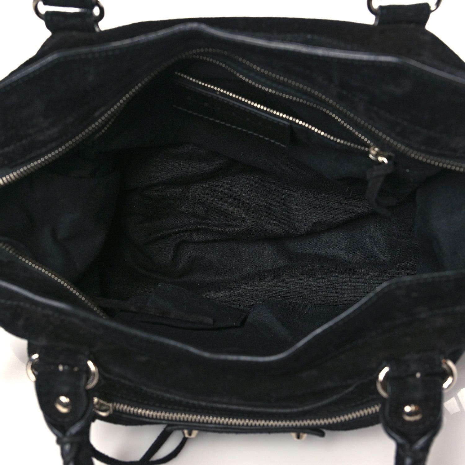 Balenciaga Baby Daim Suede Classic Silver Hardware City Black 5 of 7