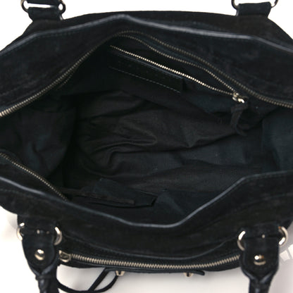 Balenciaga Baby Daim Suede Classic Silver Hardware City Black 5 of 7