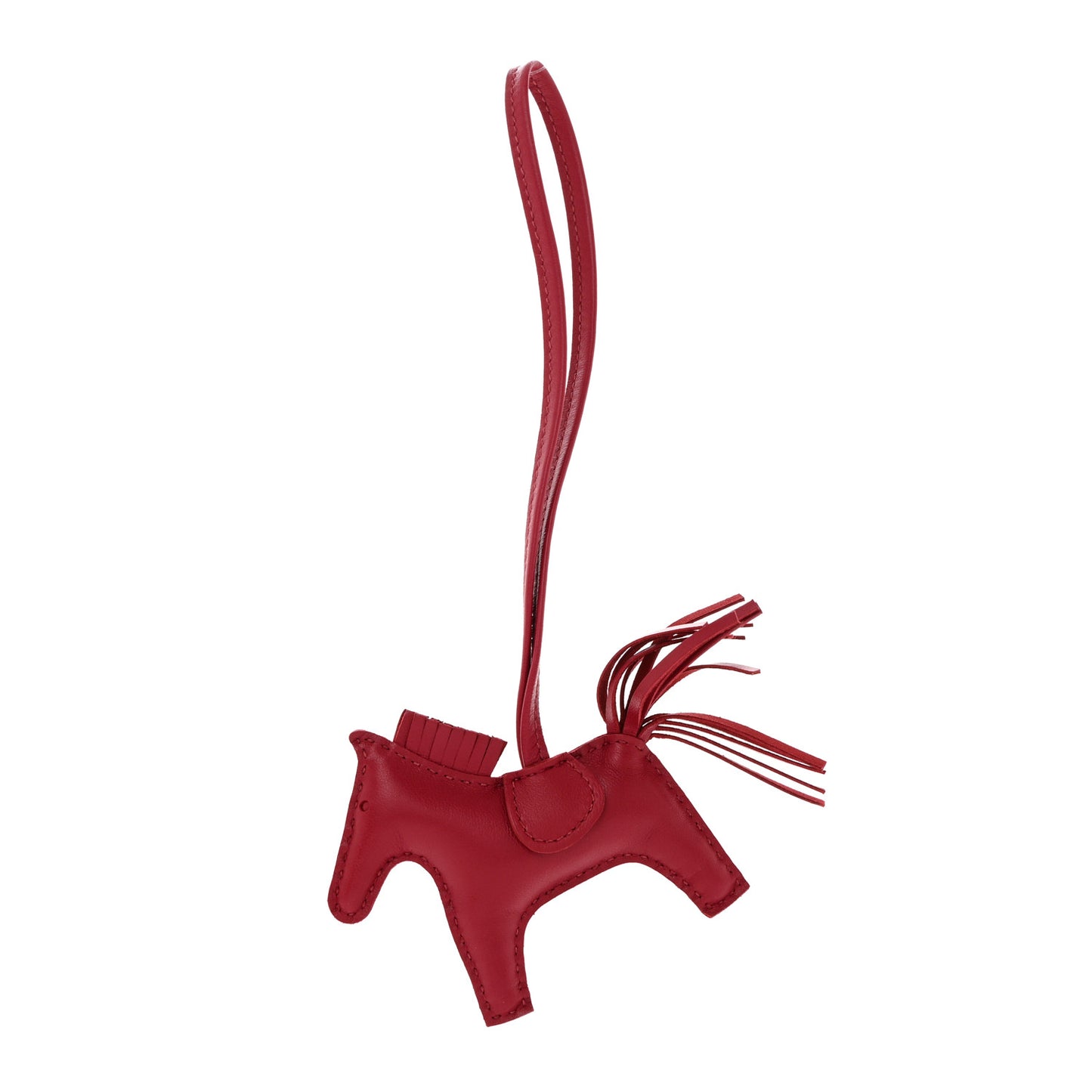 Milo Lambskin Grigri Rodeo Horse Bag Charm PM Rubis