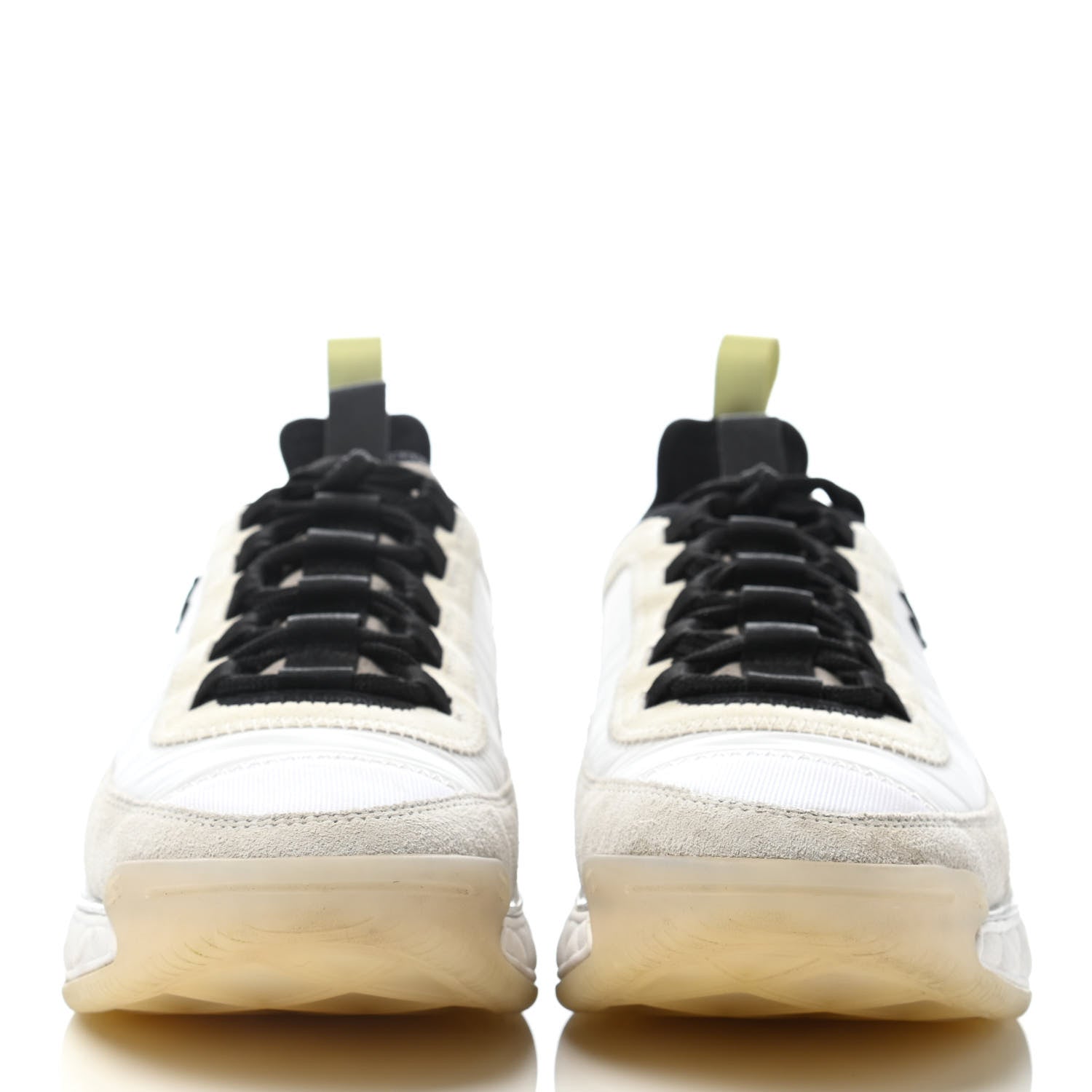 Chanel Velvet Calfskin Mixed Fibers CC Sneakers 39 Ivory Black 2 of 4