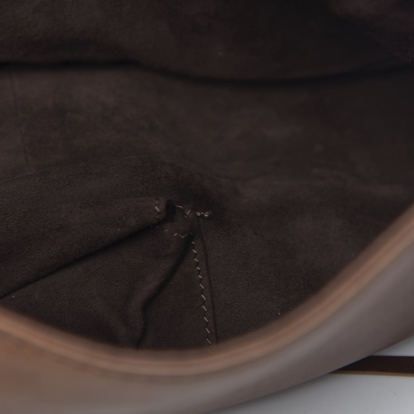 Calfskin Handmade Medium Flap Shoulder Bag Brown