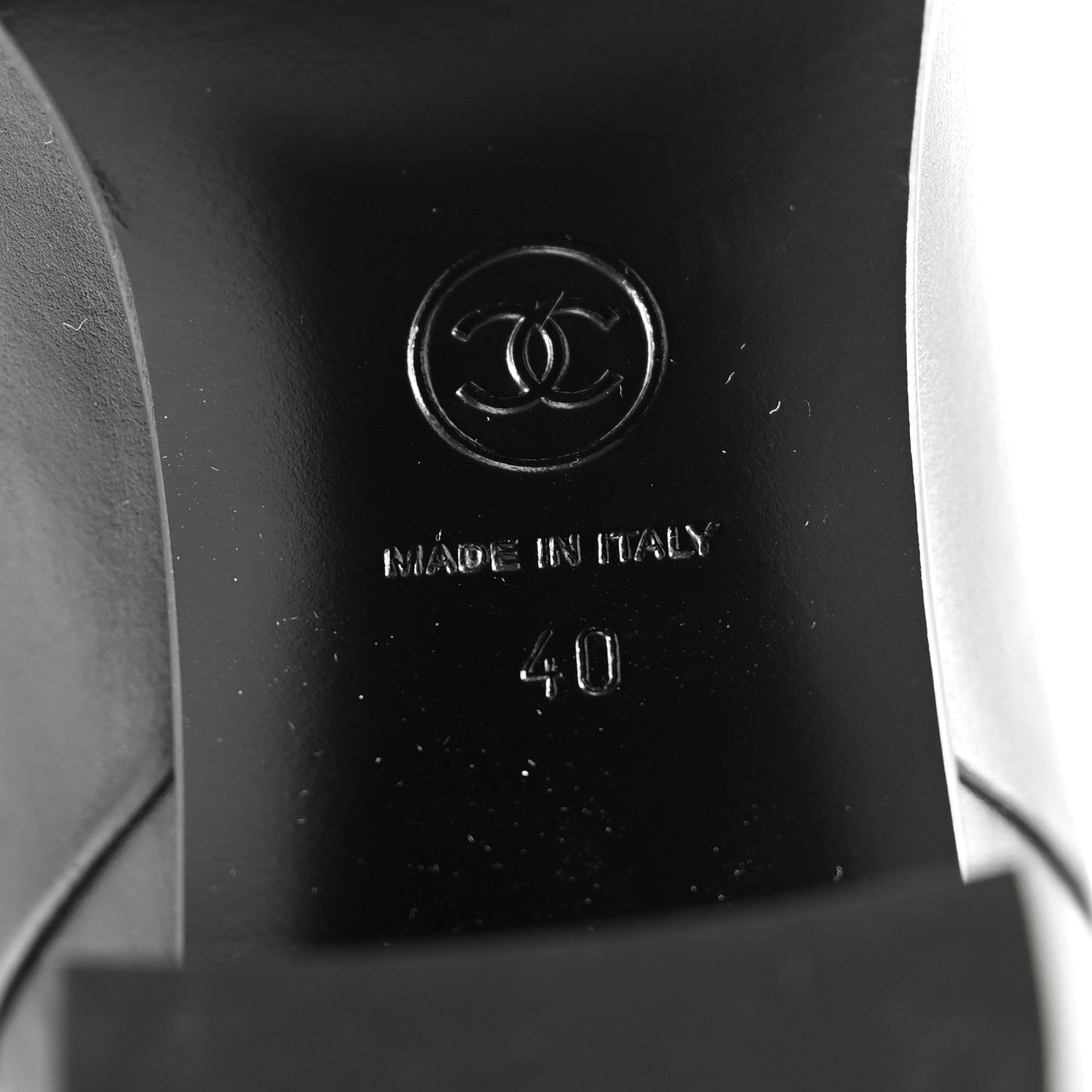 Chanel Calfskin CC Knee High Boots 40 Black 6 of 8