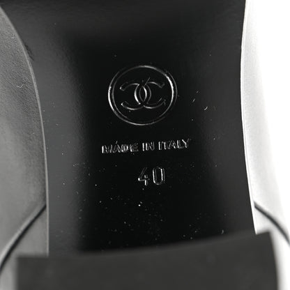 Chanel Calfskin CC Knee High Boots 40 Black 6 of 8