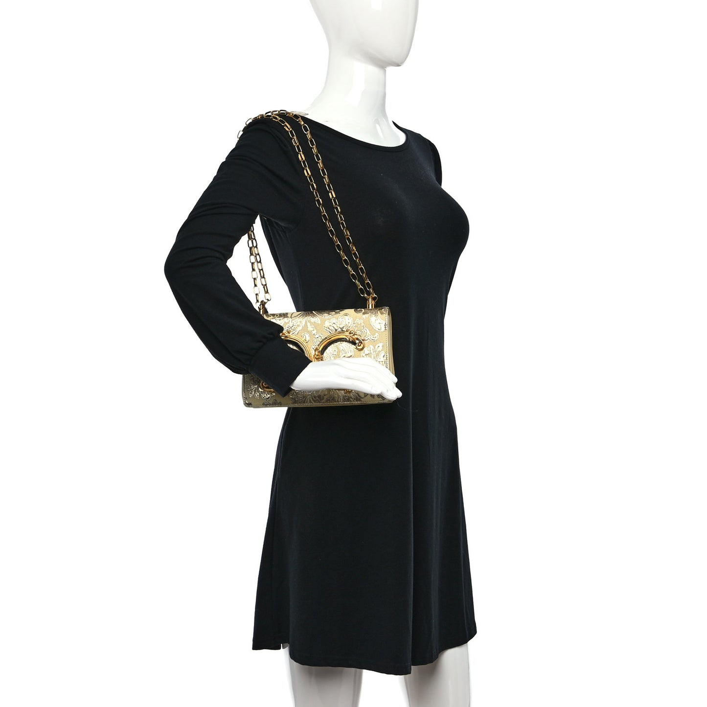 Brocade DG Girls Shoulder Bag Gold