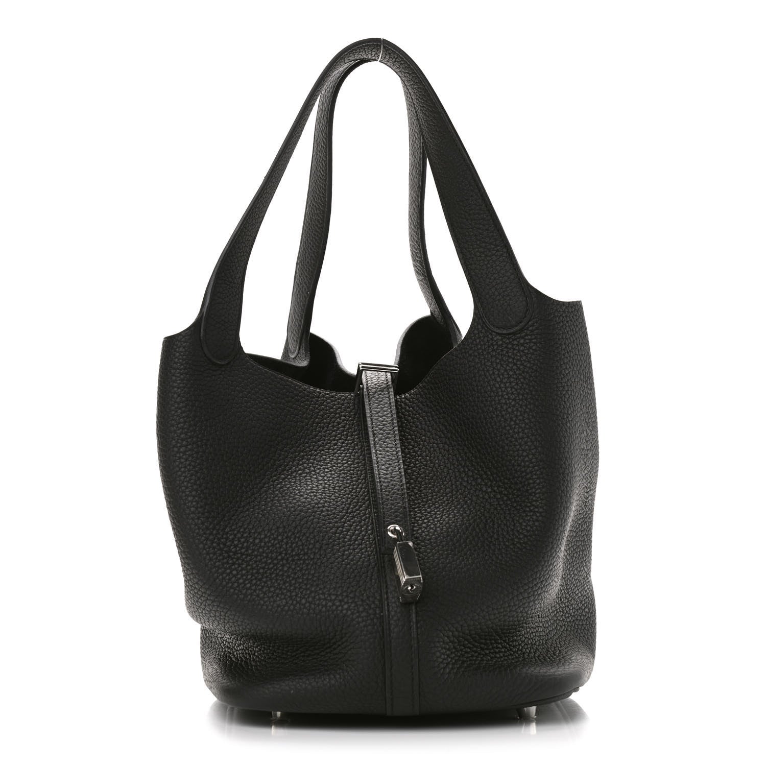 Hermes Taurillon Clemence Picotin Lock 22 MM Black 1 of 9