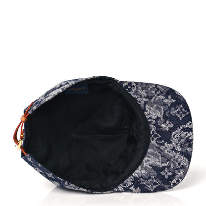 Louis Vuitton Monogram Tapestry Cap 60 Blue 6 of 8
