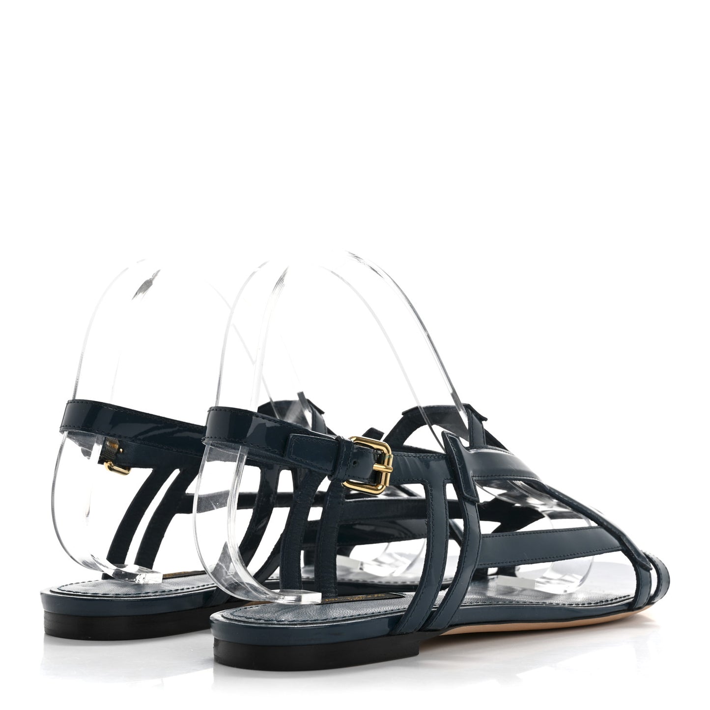 Patent Sandals LV Sandals 40 Blue