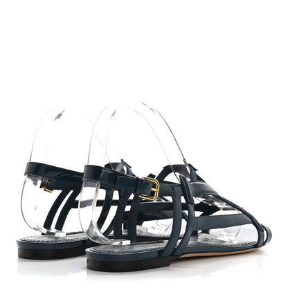 Louis Vuitton Patent Sandals LV Sandals 40 Blue 5 of 9