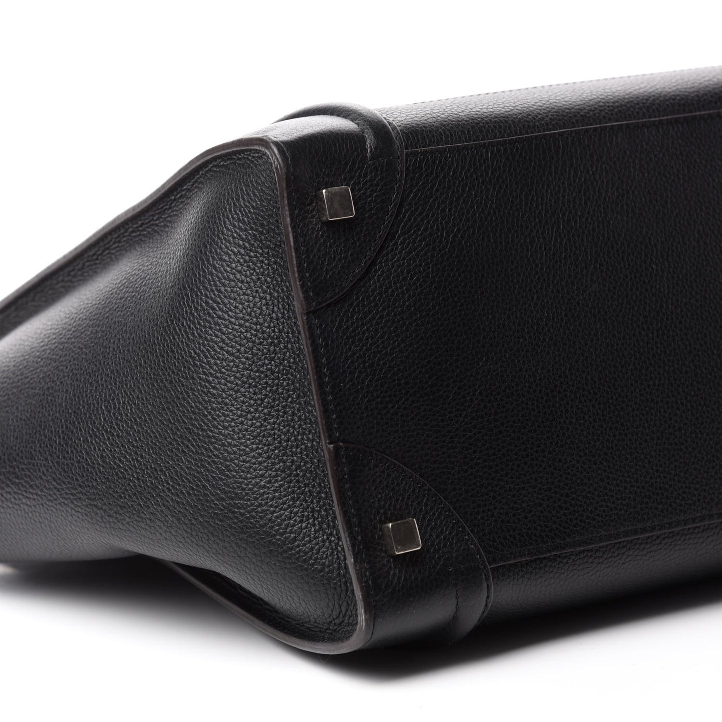 Drummed Calfskin Mini Luggage Black