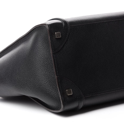 Celine Drummed Calfskin Mini Luggage Black 6 of 10