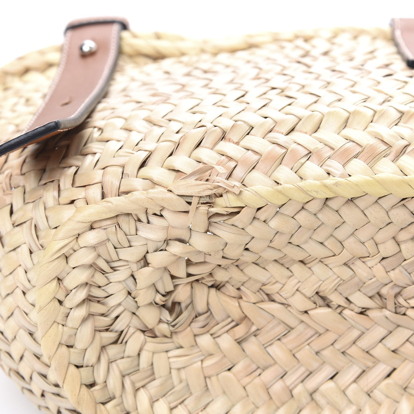 Raffia Small Basket Tote Bag Natural Tan