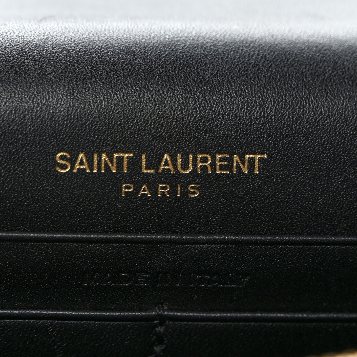 Smooth Calfskin Classic Monogram Kate Tassel Chain Wallet Black