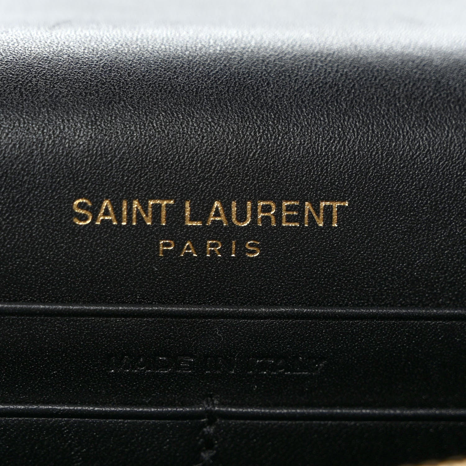 Saint Laurent Smooth Calfskin Classic Monogram Kate Tassel Chain Wallet Black 6 of 9