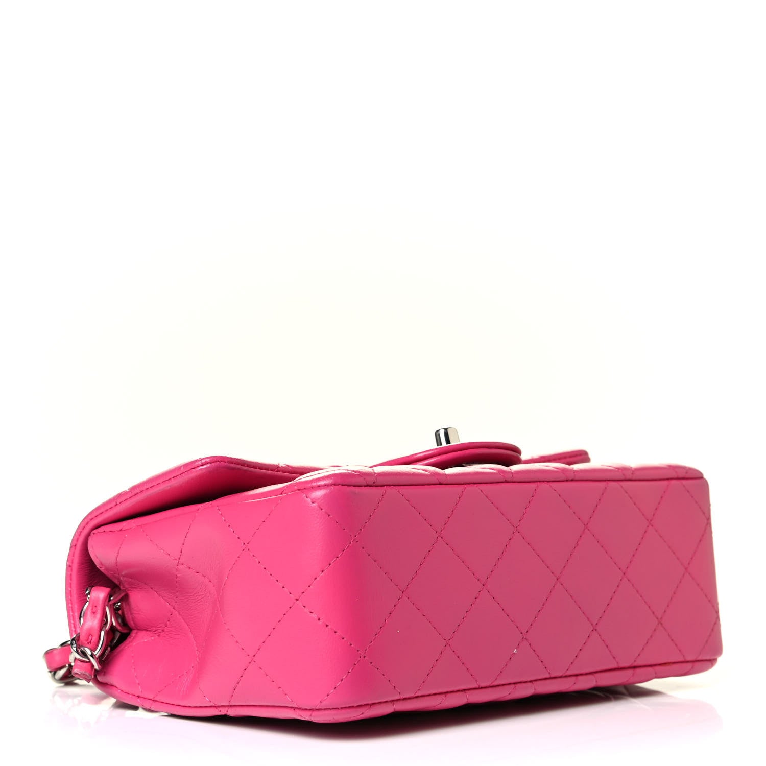 Chanel Lambskin Quilted Mini Rectangular Flap Pink 3 of 8
