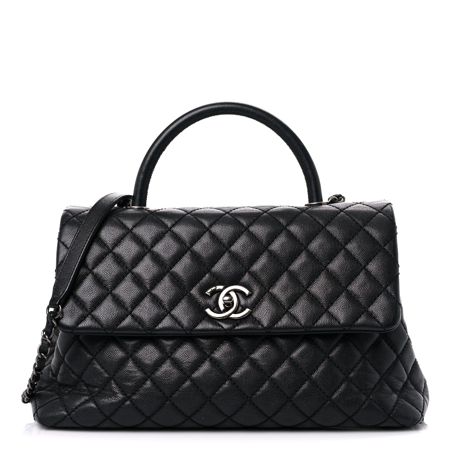 Chanel Caviar Quilted Medium Coco Handle Flap Black 1 of 15