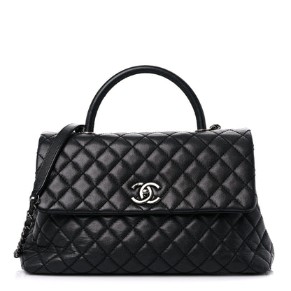 Chanel Caviar Quilted Medium Coco Handle Flap Black 1 of 15