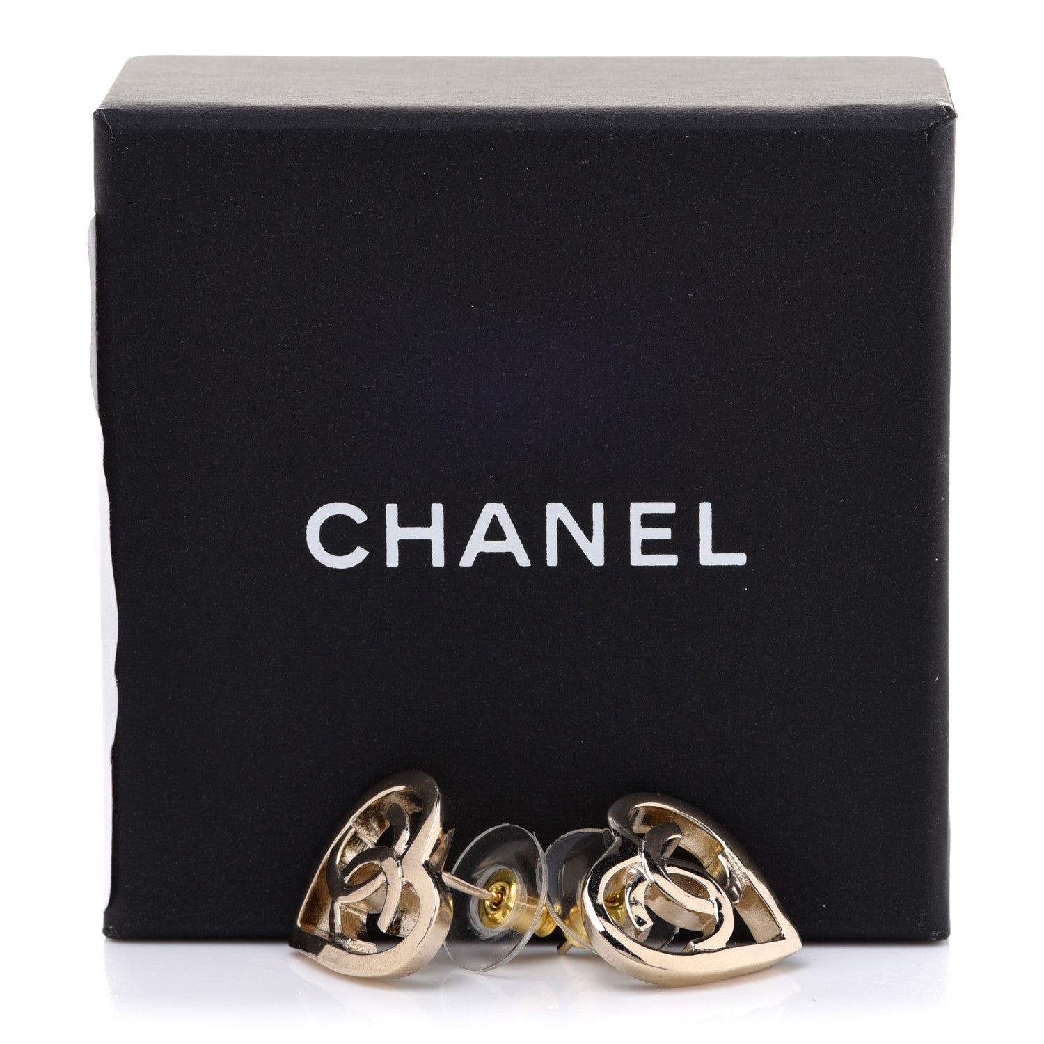 Chanel Metal CC Heart Coco In Love Earrings Gold 5 of 5