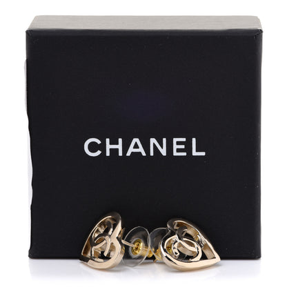 Chanel Metal CC Heart Coco In Love Earrings Gold 5 of 5
