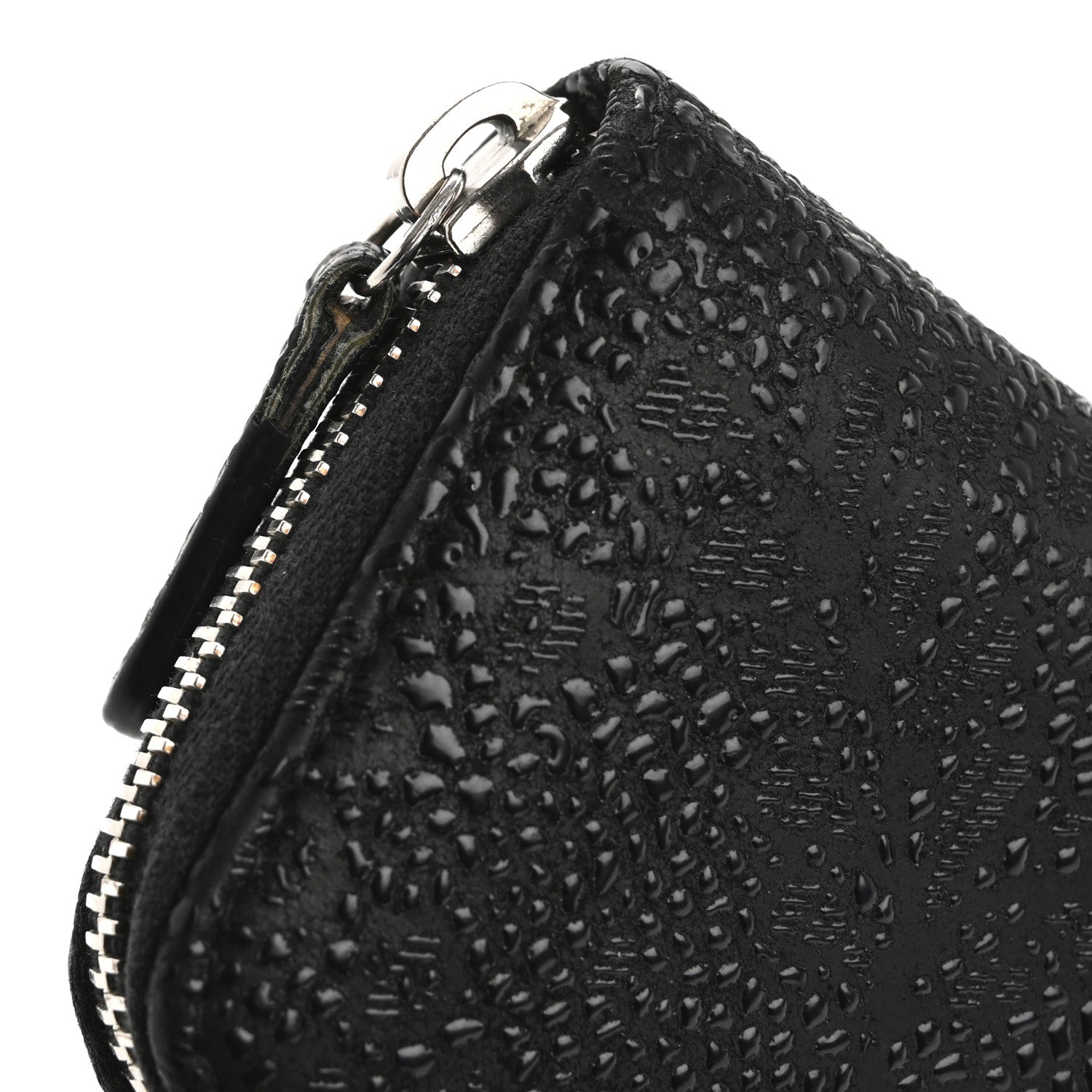 Chanel Calfskin Floral Embossed Zipped Coin Purse Black 13 of 13