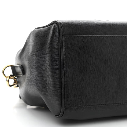 Versace Saffiano Calfskin Palazzo Duffle Bag Black 9 of 16